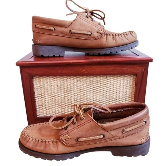 Maine Woods Womens Size 8 M Brown Leather Slip On Loafer Everyday Shoes Used - Picture 3 of 12